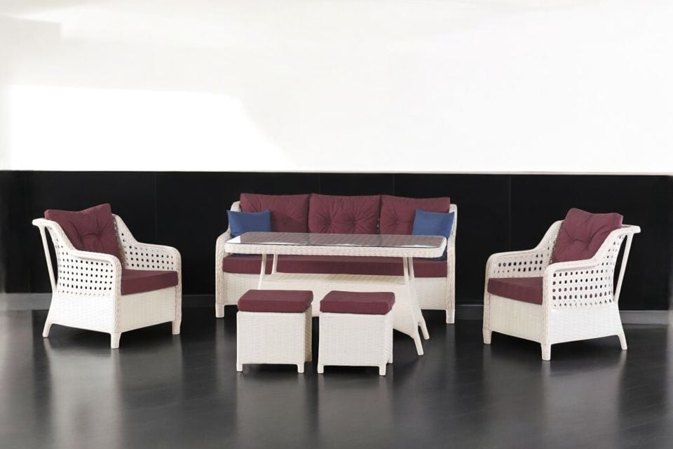 Lifos (İnce Rattan) 3'lü Oturma Grubu
